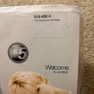 *new* B16-40E-H Full Coverage Bra 40E Beige Recovery Post Op Compression